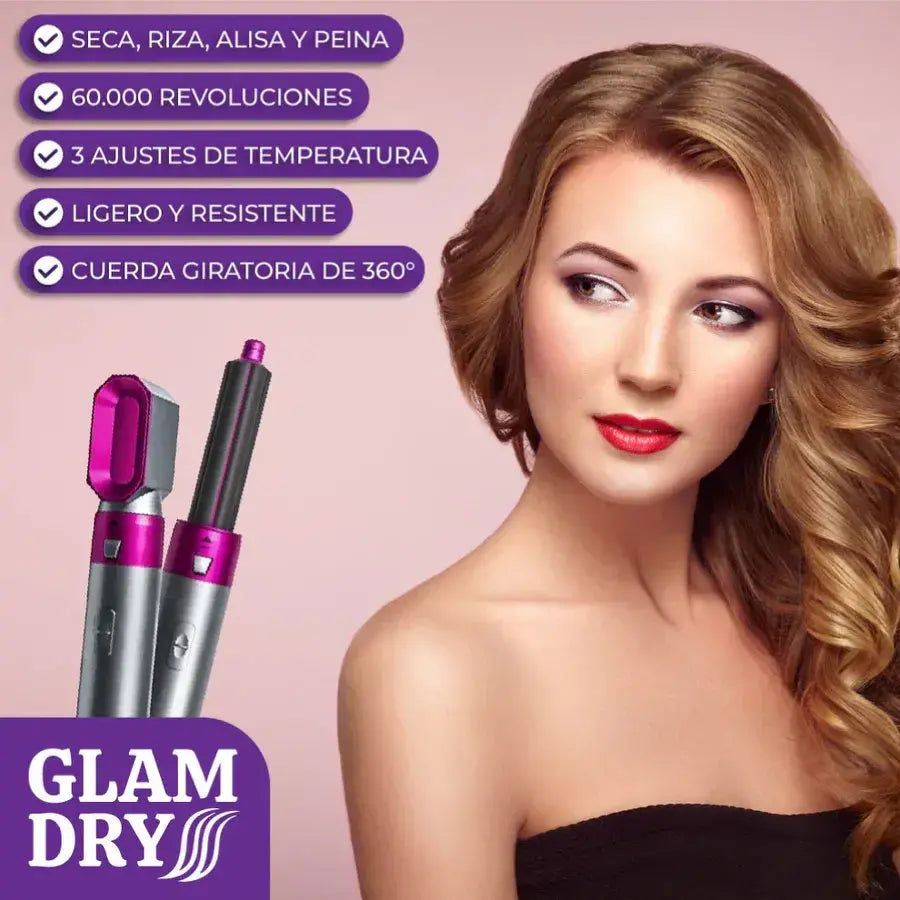 Glam Dry - Cepillo Secador 5 En 1