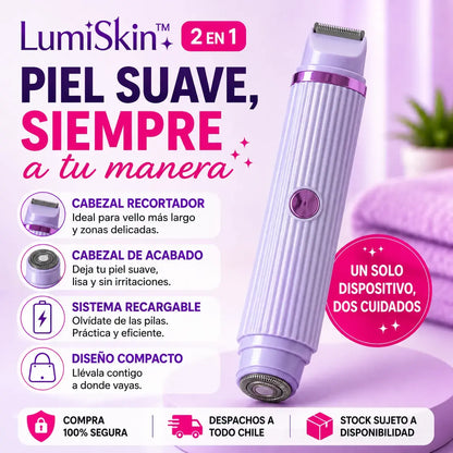 LumiSkin™ 2 en 1 | Depiladora Femenina Recargable