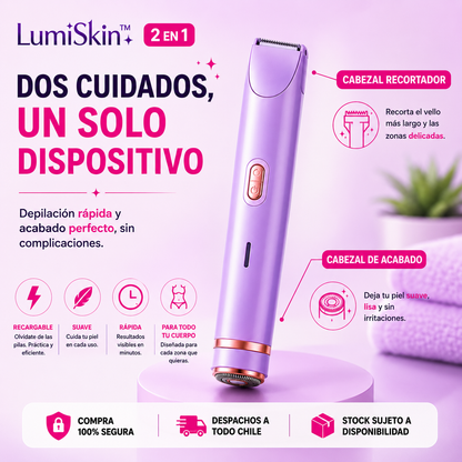 LumiSkin™ 2 en 1 | Depiladora Femenina Recargable