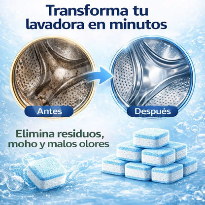 Tabletas anti olor y limpieza profunda para lavadora | Pack x12