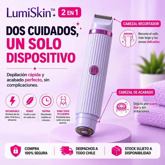 LumiSkin™ 2 en 1 | Depiladora Femenina Recargable
