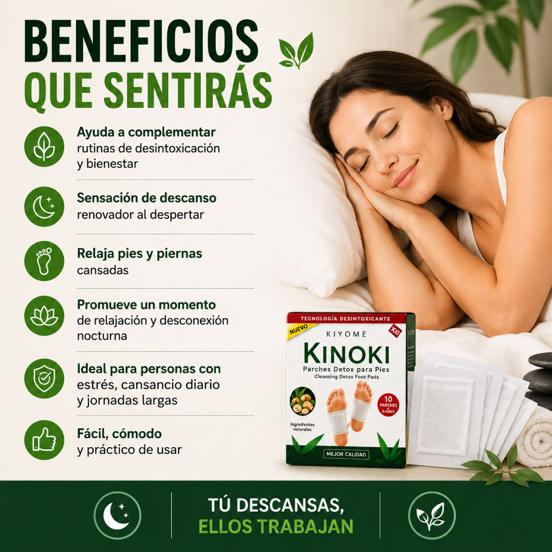 Parches DETOX KINOKI - Despierta más liviano y renovado cada mañana | Pack x30