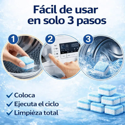 Tabletas anti olor y limpieza profunda para lavadora | Pack x12
