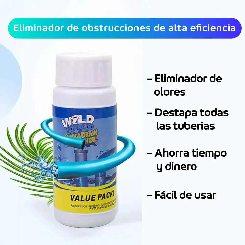 Destapamax - Polvo limpiador de drenaje formato 500gr