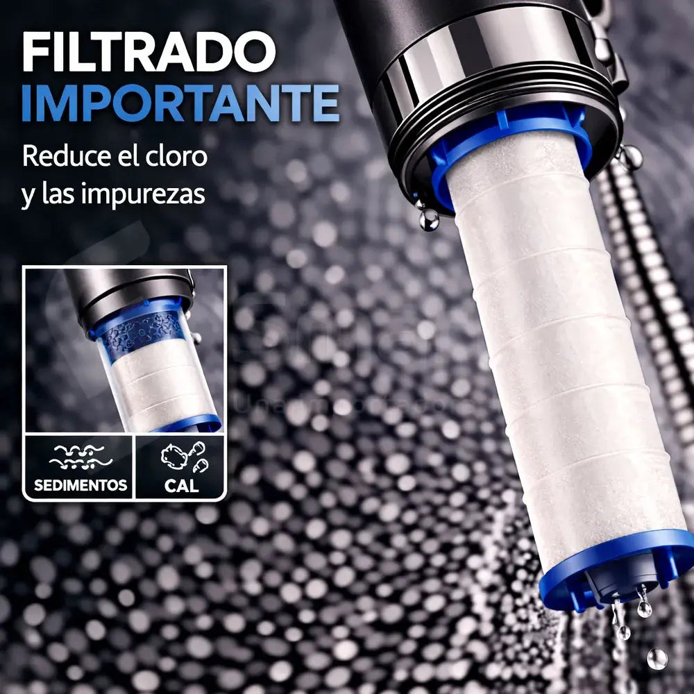 Ducha 4 en 1 de Alta Presión con Filtro y Botón Stop (KIT COMPLETO)