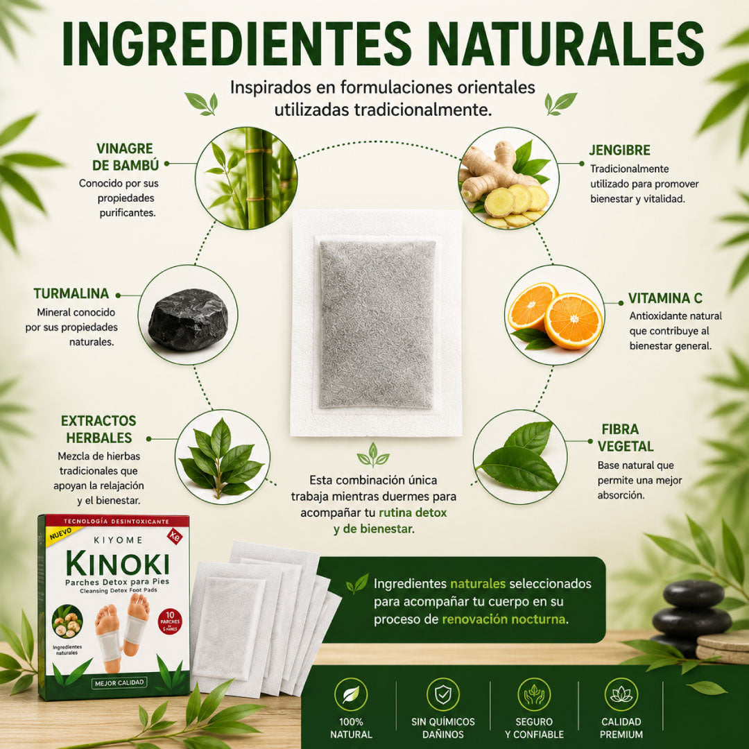Parches DETOX KINOKI - Despierta más liviano y renovado cada mañana | Pack x30