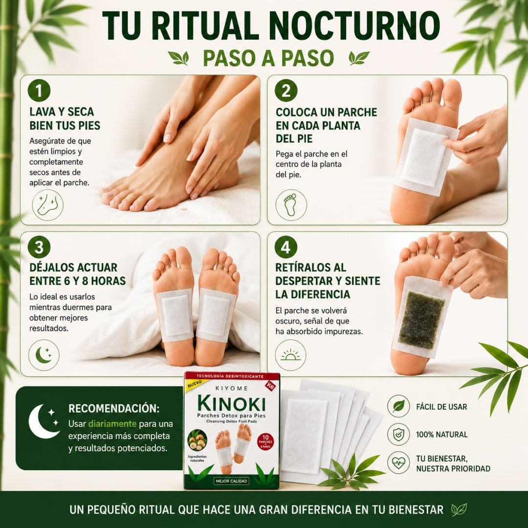 Parches DETOX KINOKI - Despierta más liviano y renovado cada mañana | Pack x30
