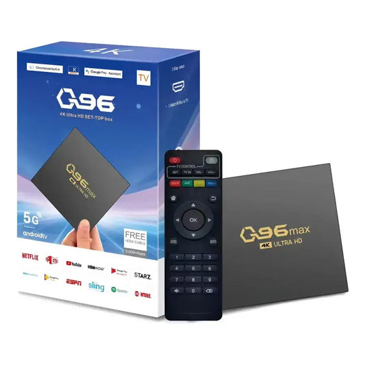 TV Box Q96 con MAGIS TV +1300 Canales Películas y Series